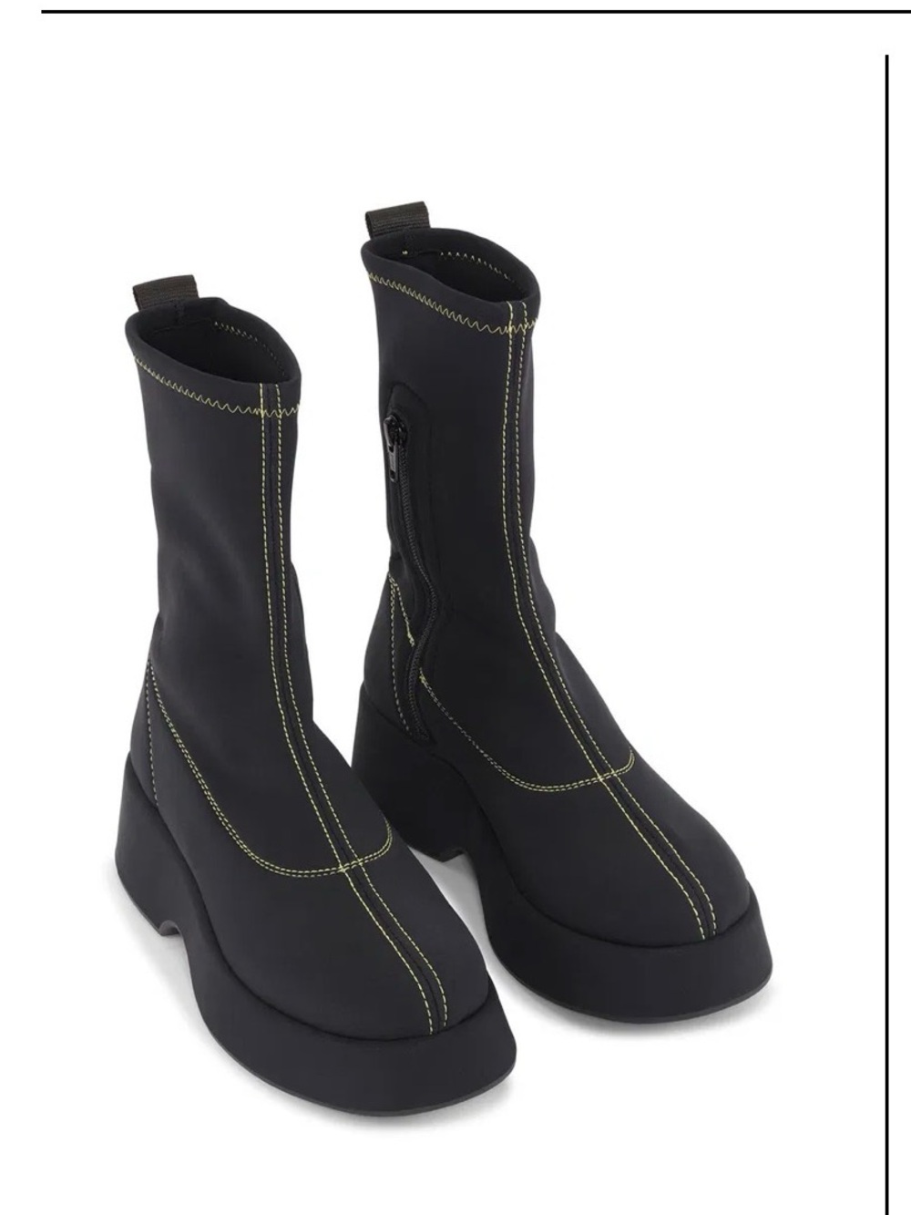 Ganni Retro Flatform Ankle Sockboots are designed to be ankle length - Picture 2 of 12
